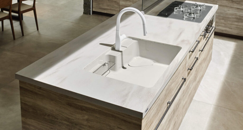可麗耐 Corian® 檯面:細滑觸感與流動紋理
