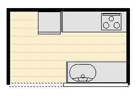 雙排型對面格局示意圖