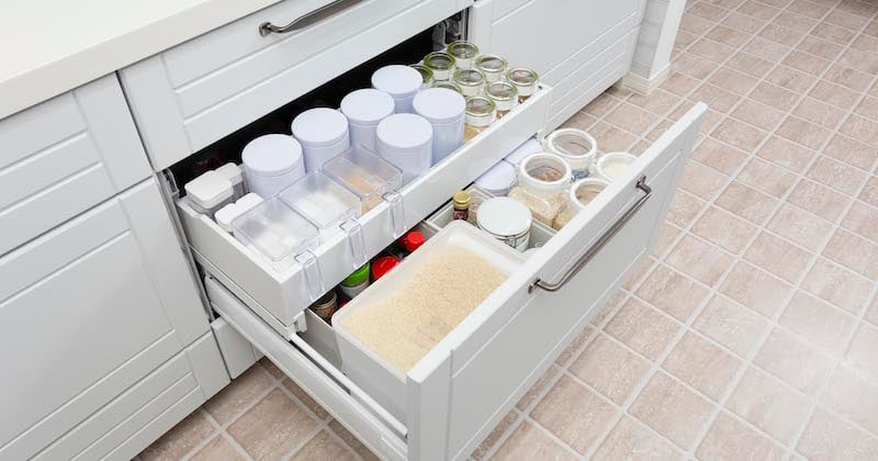 統一容器的調味料抽屜