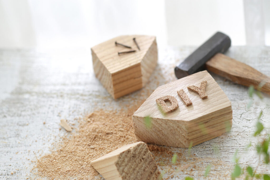 DIY 鋪設卷材塑膠地板的情形