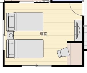 改造後平面圖：改成夫妻主臥